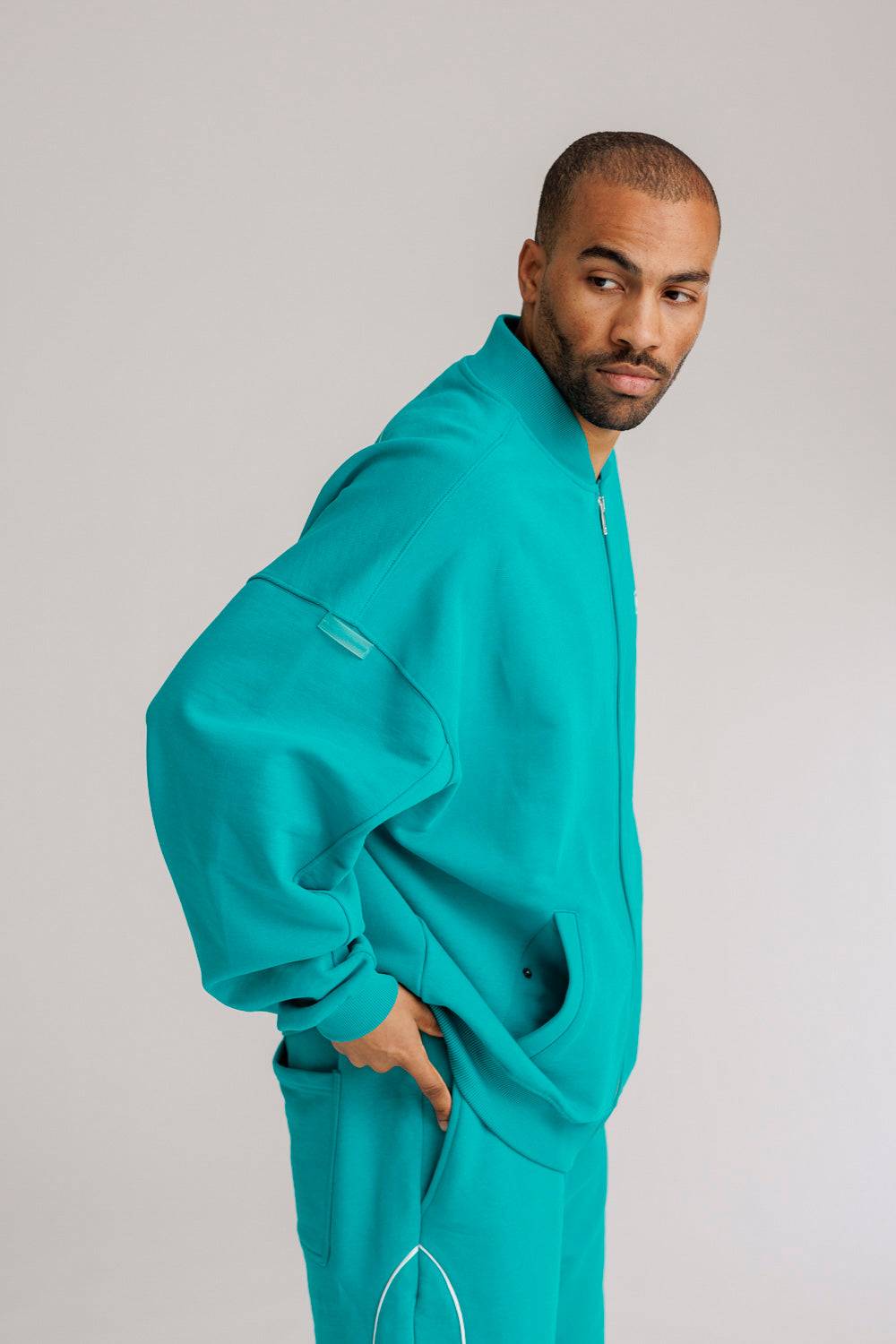 Karo Kauer Zipped Jacket Tile Blue Jubiläumsangebot