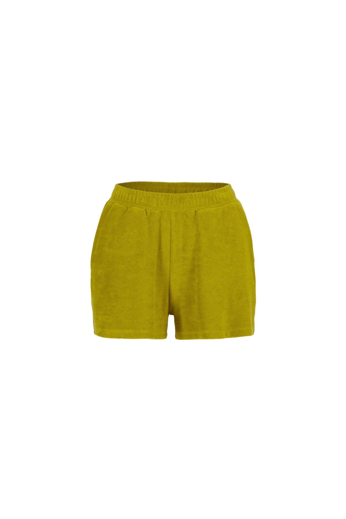 Karo Kauer Frottee Shorts Olive Neueste Mode
