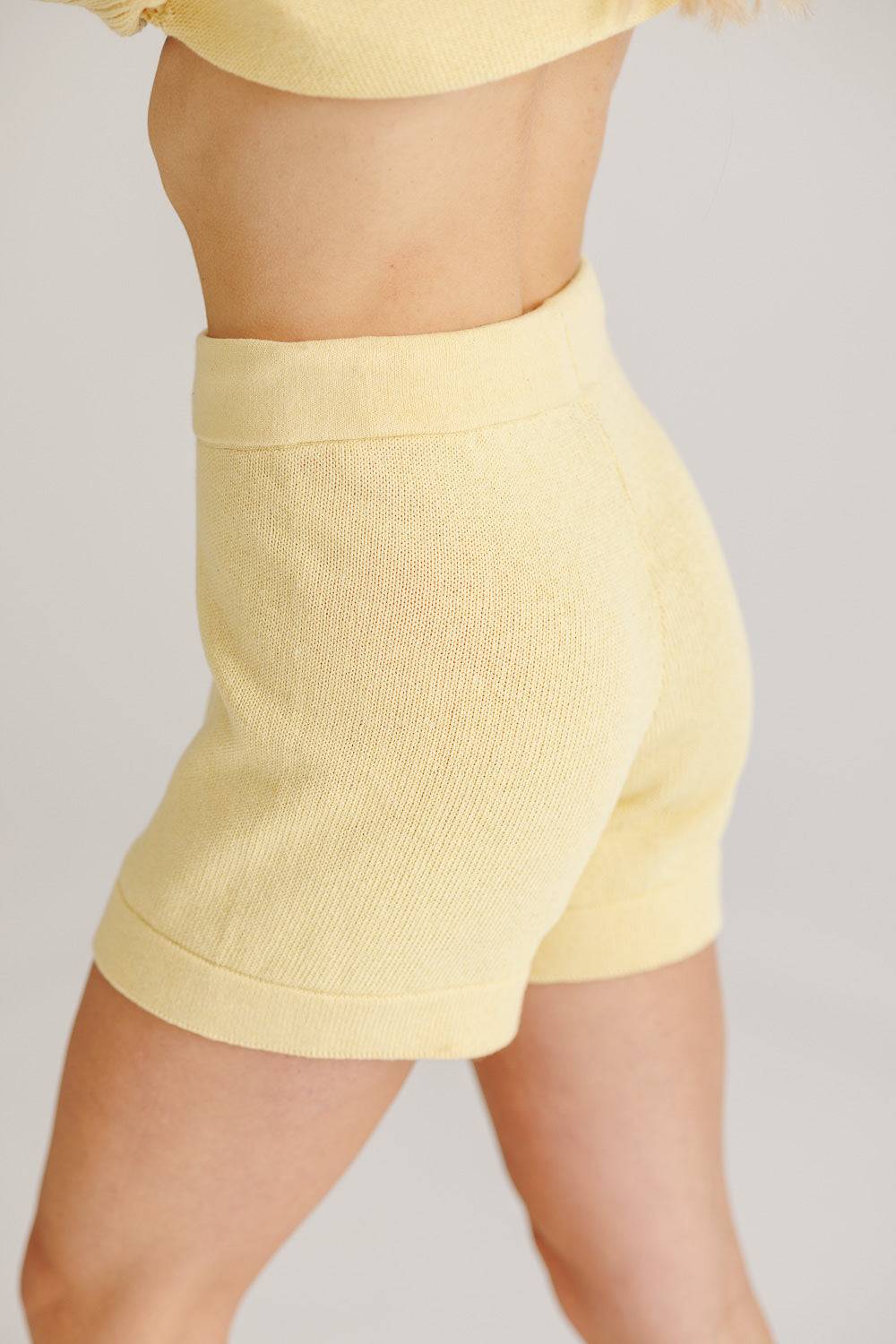 Karo Kauer Knit Shorts Light Yellow Große Rabatte