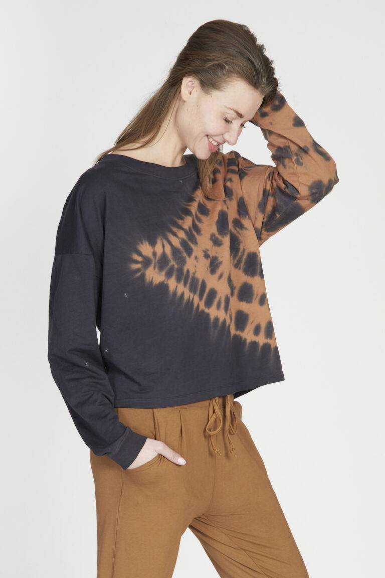 Kismet Yogastyle Ravi Shirt anthracite maroon batik Jubiläumsangebot