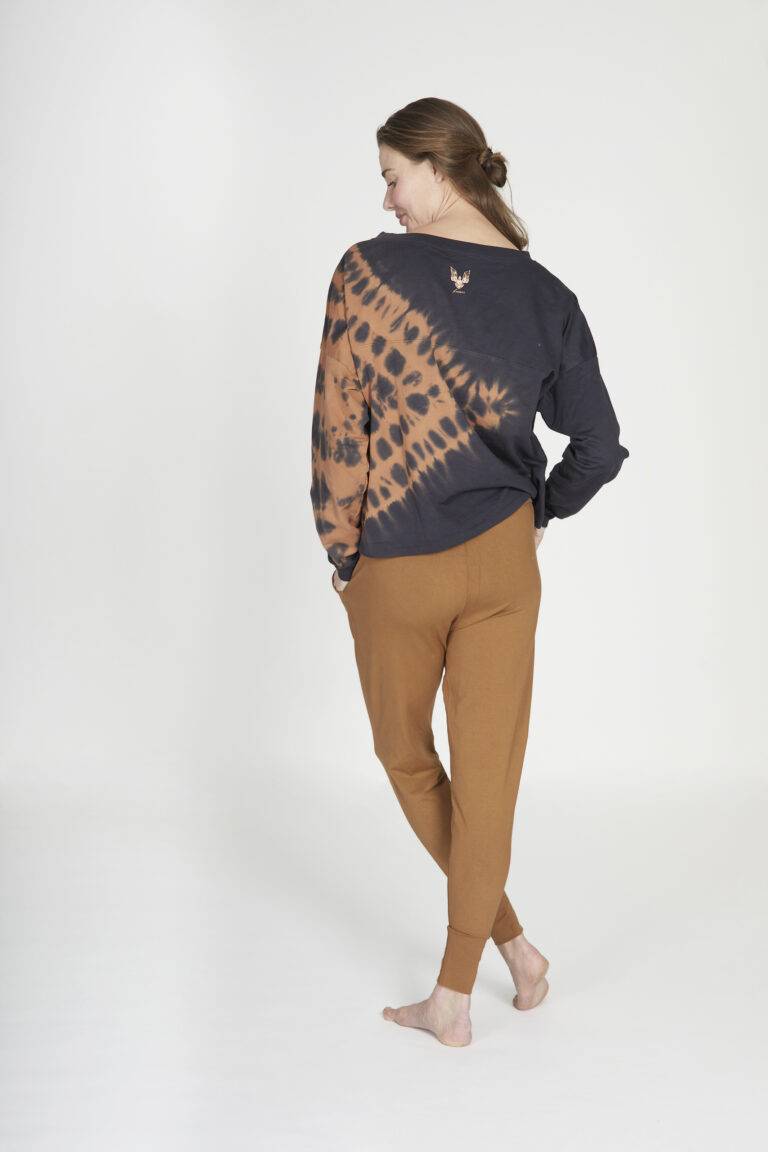 Kismet Yogastyle Ravi Shirt anthracite maroon batik Jubiläumsangebot