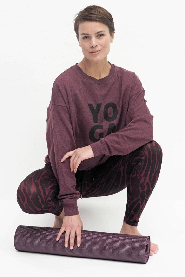 Kismet Yogastyle Garuda Sweatshirt ruby marl im Angebot