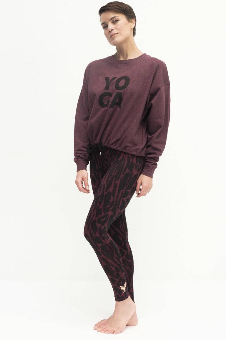 Kismet Yogastyle Garuda Sweatshirt ruby marl im Angebot