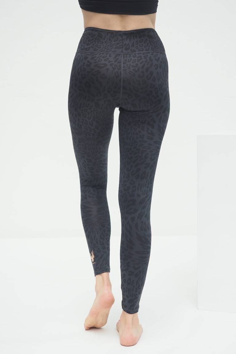 Kismet Yogastyle Yoga Leggings Ganga 7/8 – Anthracite Leo Lagerräumung