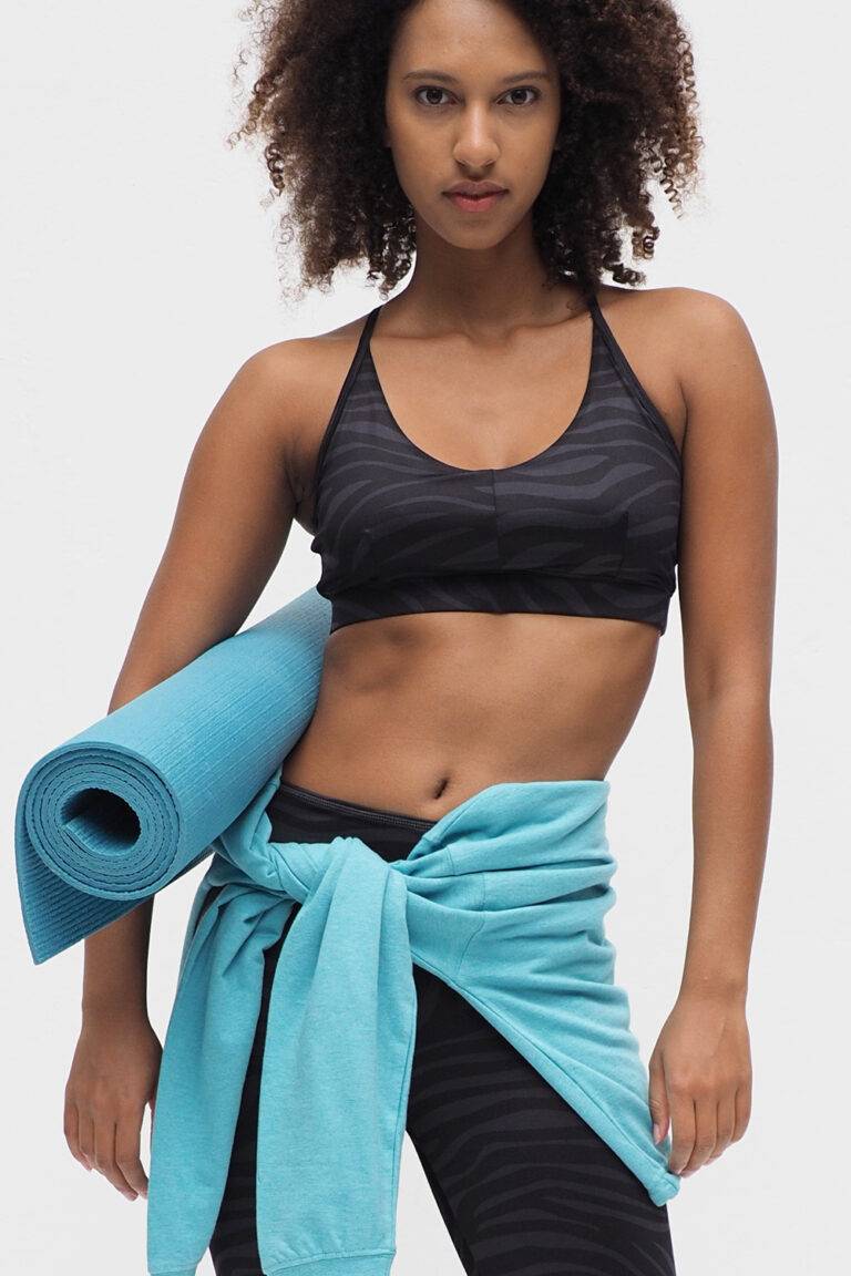 Kismet Yogastyle Yoga Bra Top Amba – Zebra Anthracite Riesige Ersparnisse