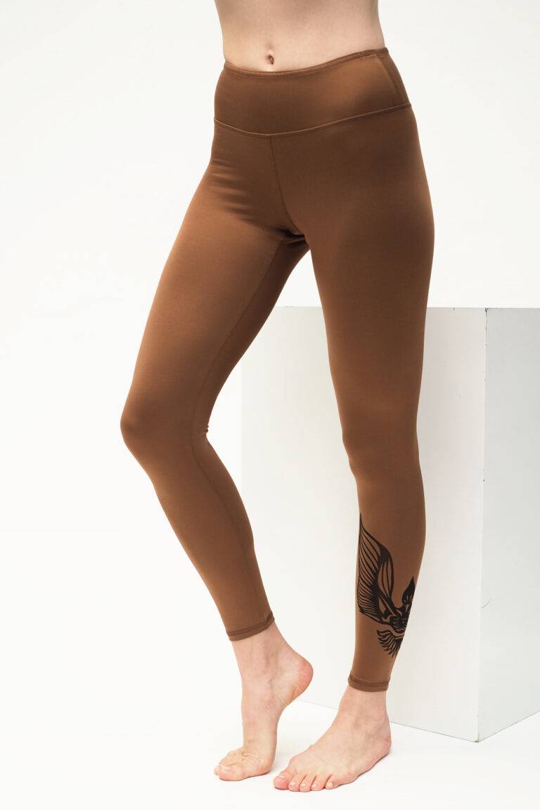 Kismet Yogastyle Yoga Leggings Ganga 7/8 – Warrior Brown Zeitbegrenzte Promotion