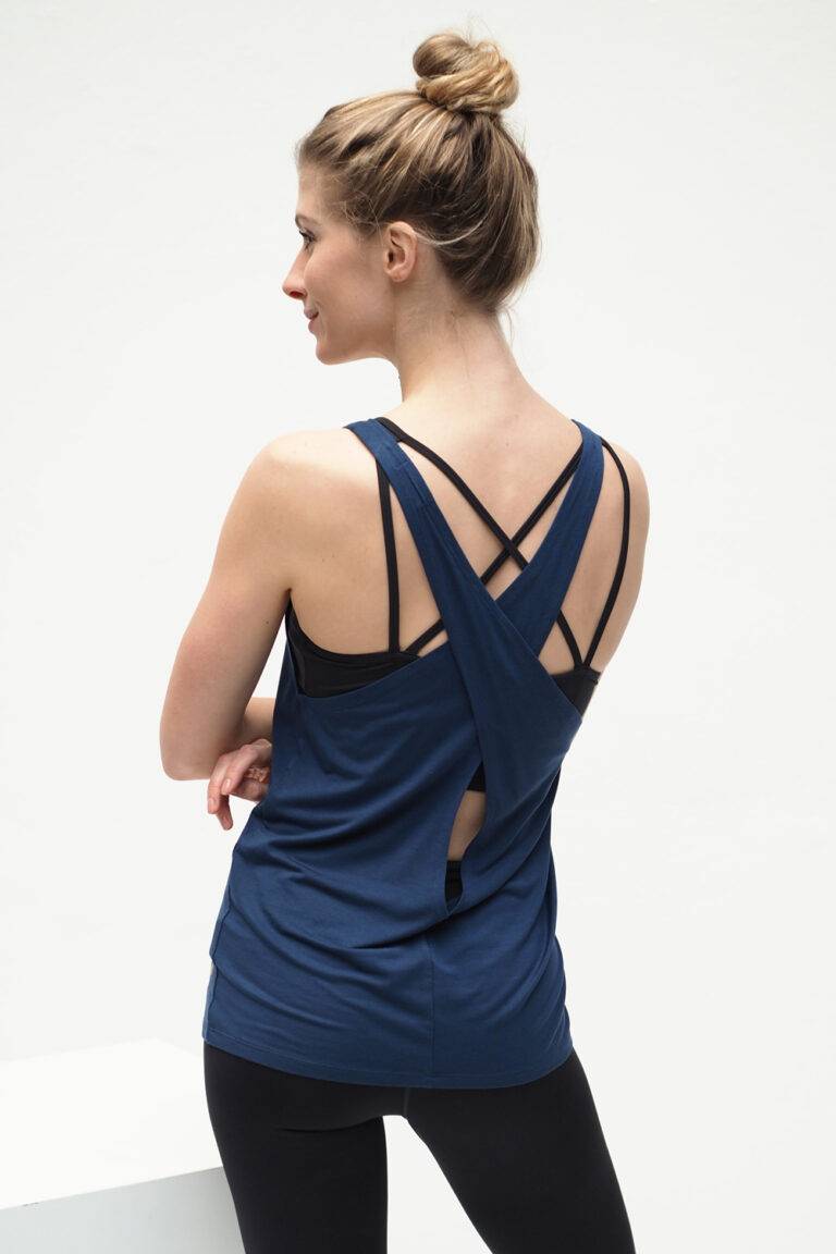 Kismet Yogastyle Yoga Tank Aja YOGA – Blue Sonderangebot der Fabrik