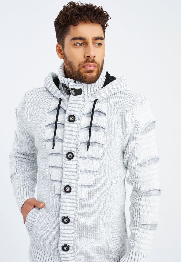 Leif Nelson Strickjacke mit Kapuze Großer Ausverkauf