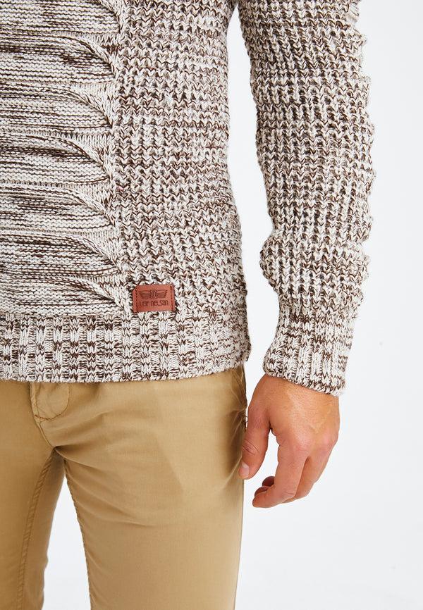 Leif Nelson Strickpullover Grobstrick mit Schalkragen Begrenztes Angebot