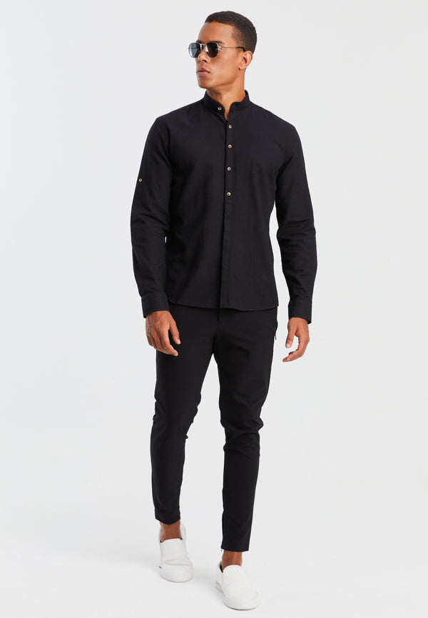 Leif Nelson Leinenhemd Langarm Online Shopping