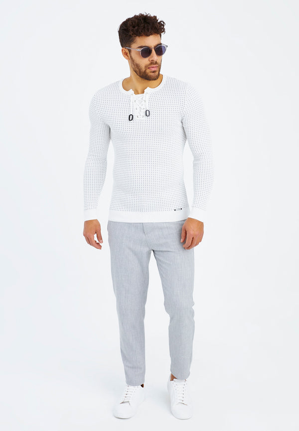Leif Nelson Strickpullover Feinstrick Rundhals Cyber Monday