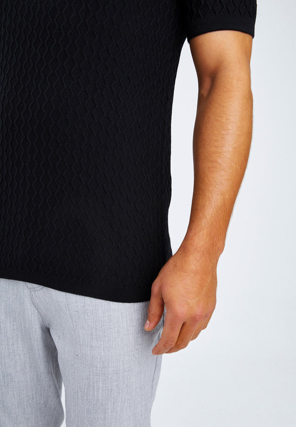 Leif Nelson Polo-Shirt Feinstrick mit Reißverschluss Osterangebot