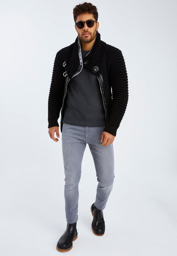 Leif Nelson Strickjacke mit Schalkragen Valentinstagsangebot