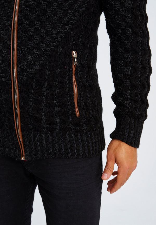 Leif Nelson Strickjacke mit Schalkragen Große Rabatte