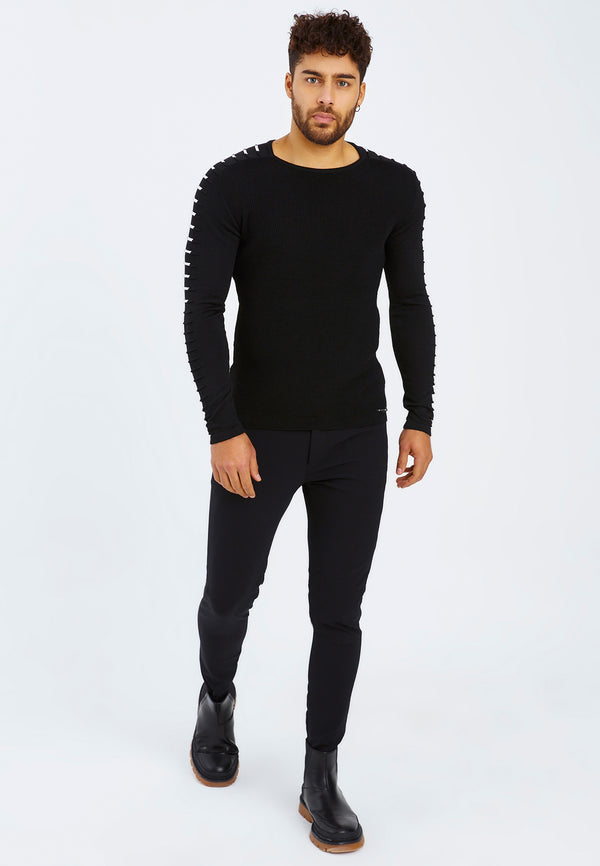 Leif Nelson Strickpullover Feinstrick Rundhals Sonderangebote