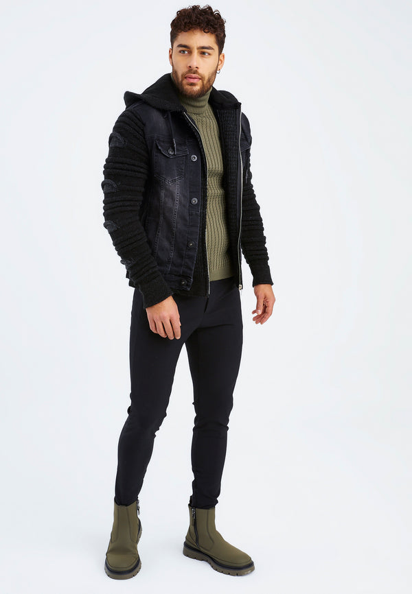 Leif Nelson Strickpullover Grobstrick mit Stehkragen Zeitbegrenzte Promotion