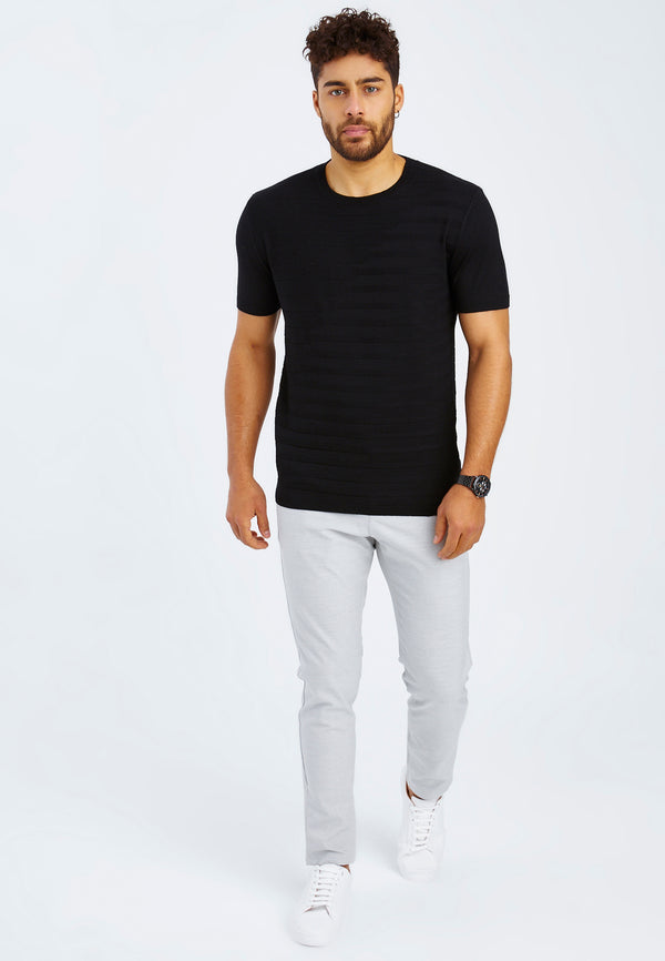 Leif Nelson Rundhals-Shirt Feinstrick Bis zu 60% Rabatt
