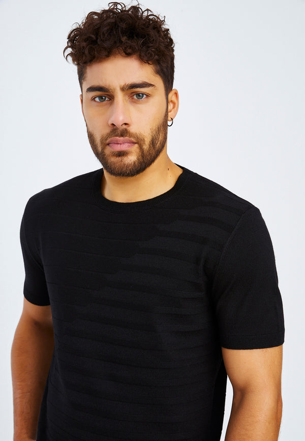 Leif Nelson Rundhals-Shirt Feinstrick Bis zu 60% Rabatt