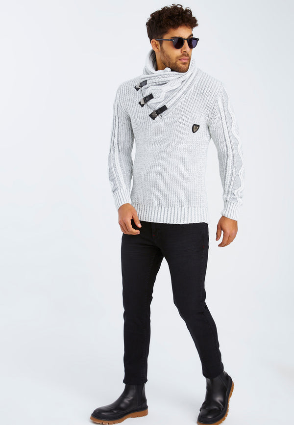 Leif Nelson Strickpullover Grobstrick mit Schalkragen Nur noch ein Tag übrig