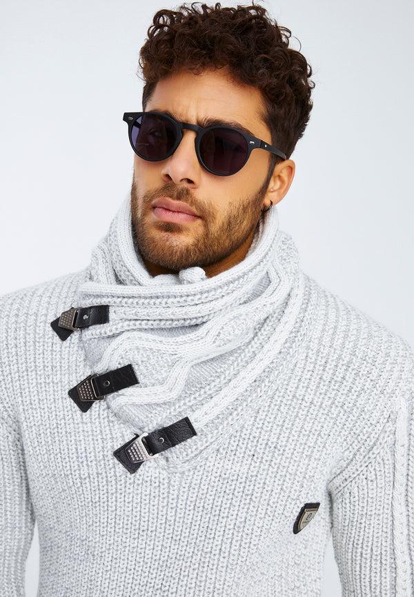 Leif Nelson Strickpullover Grobstrick mit Schalkragen Nur noch ein Tag übrig