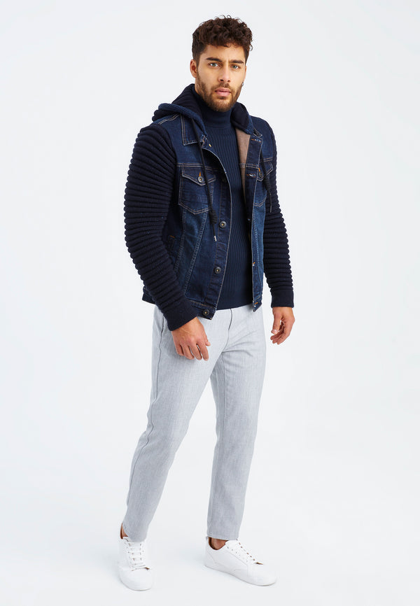 Leif Nelson Jeans-Jacke Kapuze Super Rabatt
