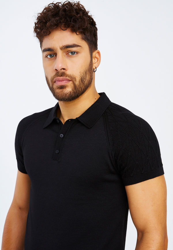 Leif Nelson Polo-Shirt Feinstrick Black Friday Preise