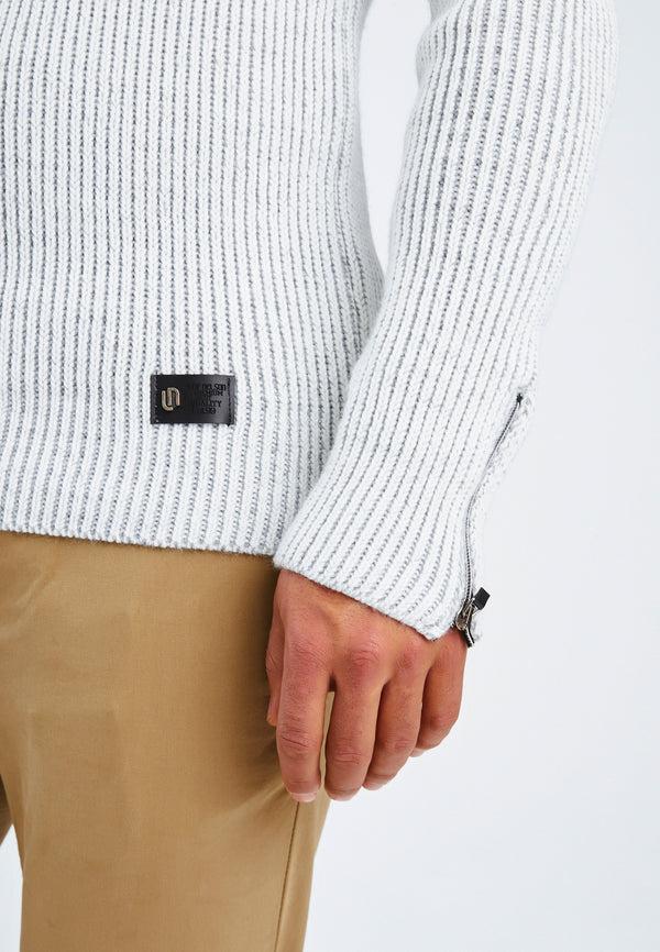 Leif Nelson Strickpullover Grobstrick Schalkragen Günstiger Verkauf