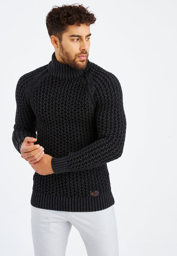 Leif Nelson Grobstrick Rollkragenpullover Meist gekauft