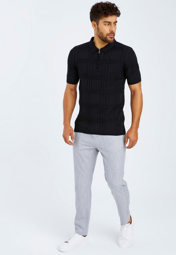 Leif Nelson Polo-Shirt Feinstrick mit Reißverschluss Günstig kaufen