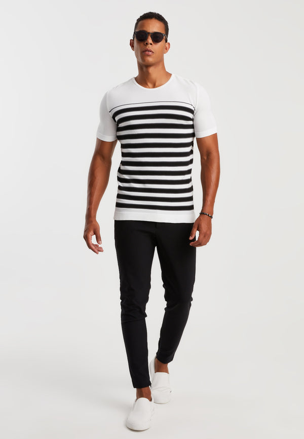 Leif Nelson Rundhals-Shirt Feinstrick Black Friday