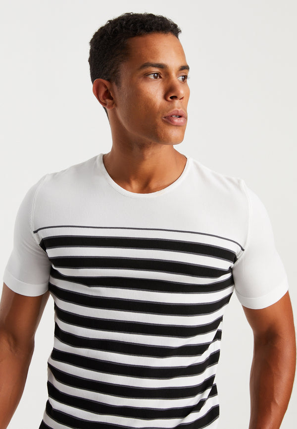 Leif Nelson Rundhals-Shirt Feinstrick Black Friday