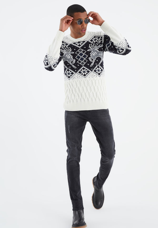 Leif Nelson Strickpullover Grobstrick Rundhals Top Angebot