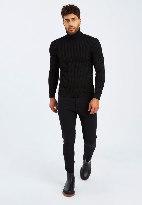 Leif Nelson Feinstrick Rollkragenpullover Super Rabatt