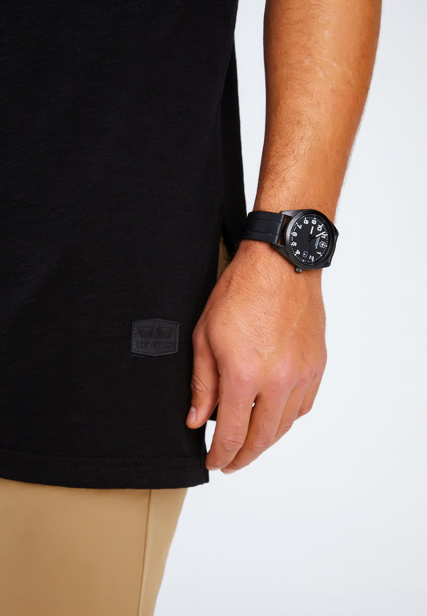 Leif Nelson Rundhals-Shirt Zeitbegrenzte Promotion