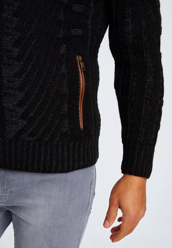 Leif Nelson Strickjacke mit Kapuze Black Friday Preise