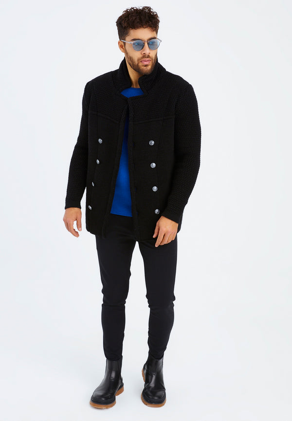 Leif Nelson Strickjacke mit Schalkragen Auslauf