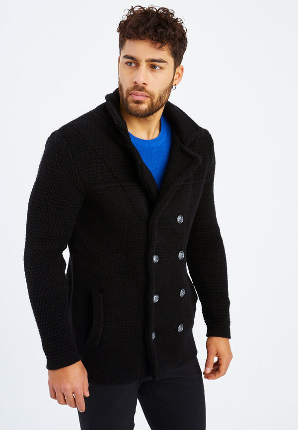 Leif Nelson Strickjacke mit Schalkragen Auslauf