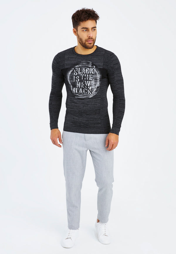 Leif Nelson Strickpullover Feinstrick Rundhals Schlussverkauf