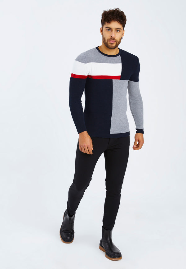 Leif Nelson Strickpullover Feinstrick Rundhals Limitierter Zeitrabatt