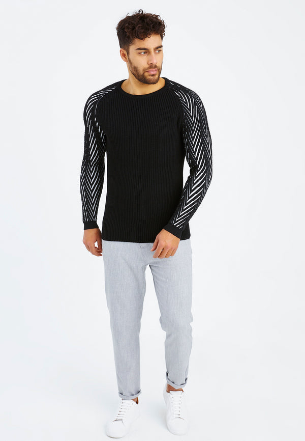 Leif Nelson Strickpullover Grobstrick Rundhals Weihnachtsangebot