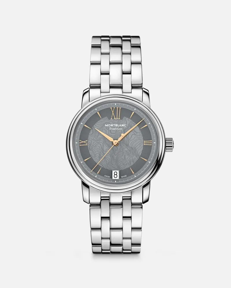 Montblanc Tradition Automatic Date 32 Mm Grau Bis zu 65% Rabatt