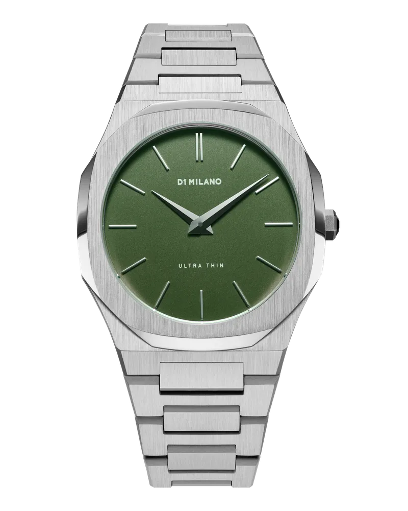 D1 Milano Watch Ultra Thin Bracelet 40 Mm Moss Green Valentinstagsangebot