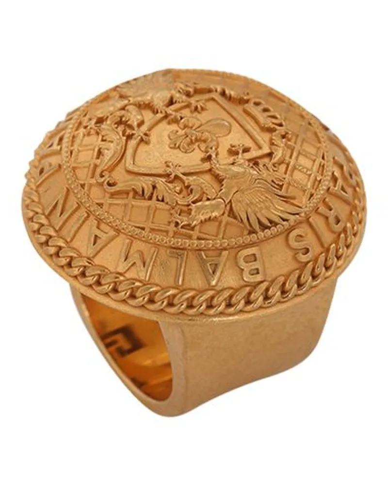 Balmain Messing Ring Coin Gold Günstiger Verkauf