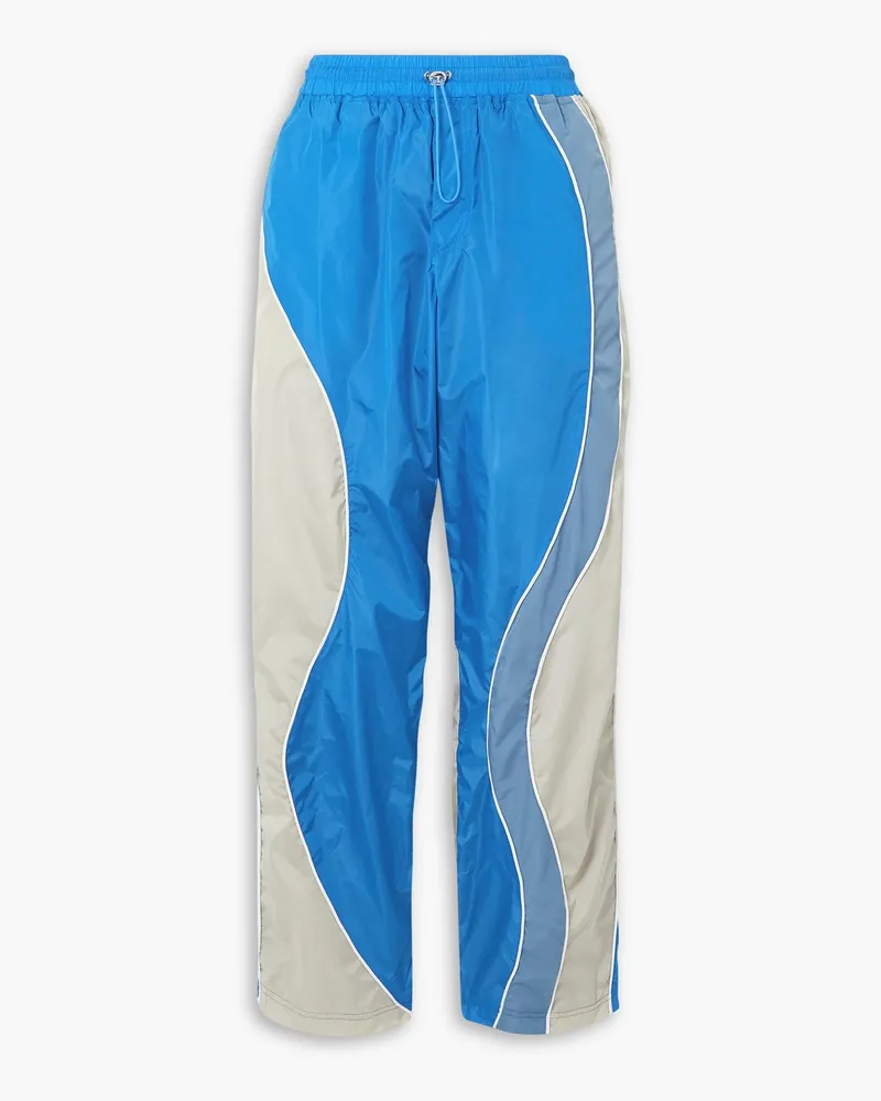 AHLUWALIA Jogginghose Aus Shell Incolour Block Optik Blau Begrenzt auf 3 Tage