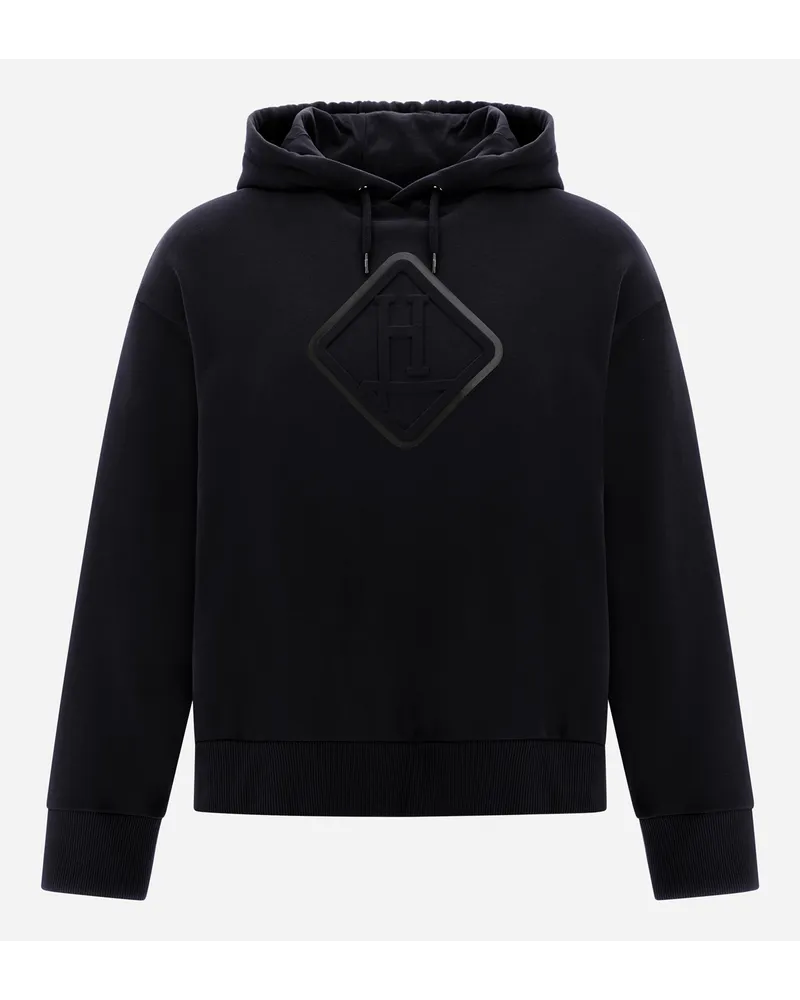 Herno Diagonal Cotton Fleece Sweatshirt Schwarz Tägliche Deals