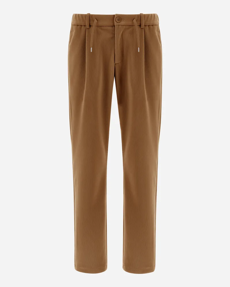 Herno Hose Aus Linen Velvet Camel Super Rabatt