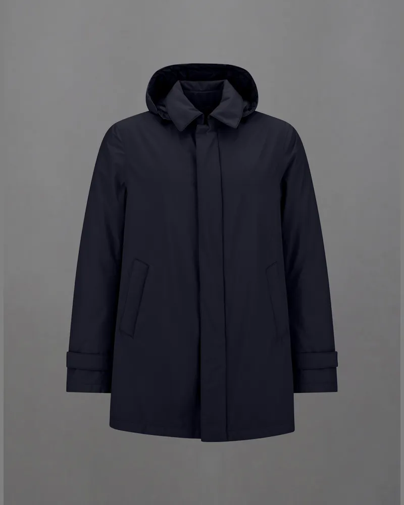 Herno Carcoat Laminar Aus 2 Layers Goretex Blau Großer Ausverkauf