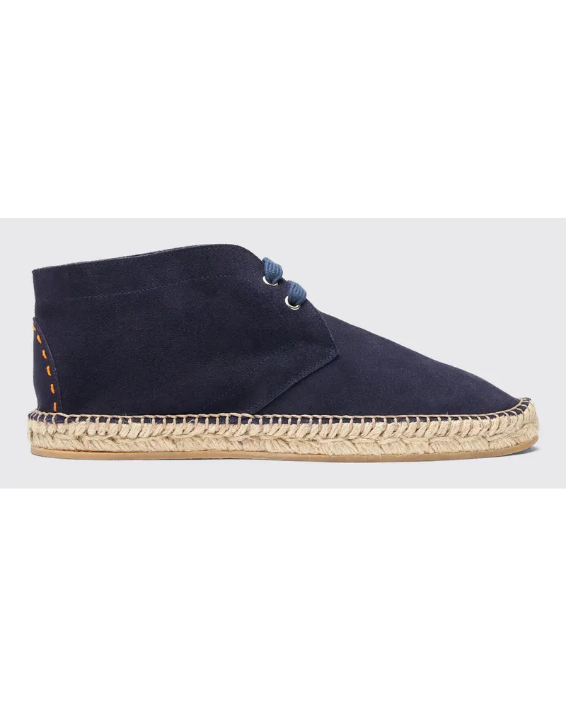 Scarosso Mojave Blau Veloursleder im Angebot