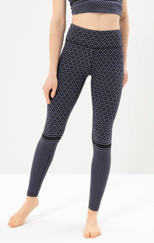 Ognx Yoga Leggings Mosaik Tencel™ Bio Baumwolle Luna - blau Versandkostenfrei
