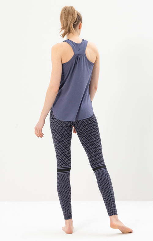 Ognx Yoga Leggings Mosaik Tencel™ Bio Baumwolle Luna - blau Versandkostenfrei